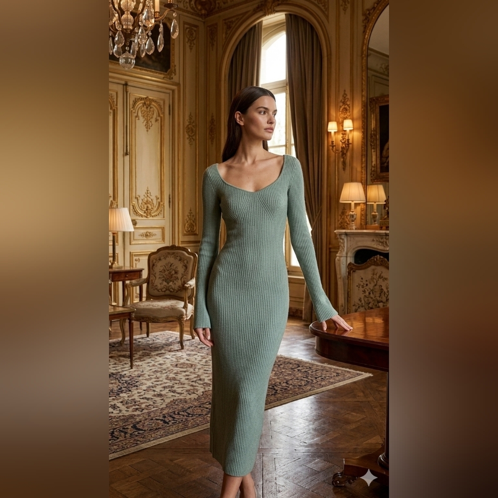 🎀Elegant Green Dress